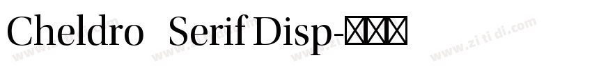 Cheldro   Serif Disp字体转换